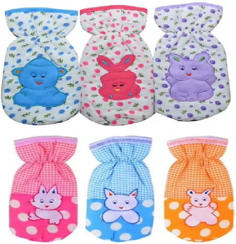 budum budum BABY COTTON FANCY BOTTLE COVERS SIX - MULTICOLOR(Multicolor)
