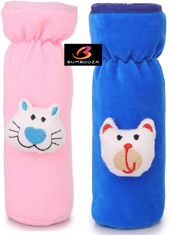 BUMBOOZA BOTTLE-COVER-PINK-BLUE-MOTIF-PACK-OF-2-MK2(Multicolor)