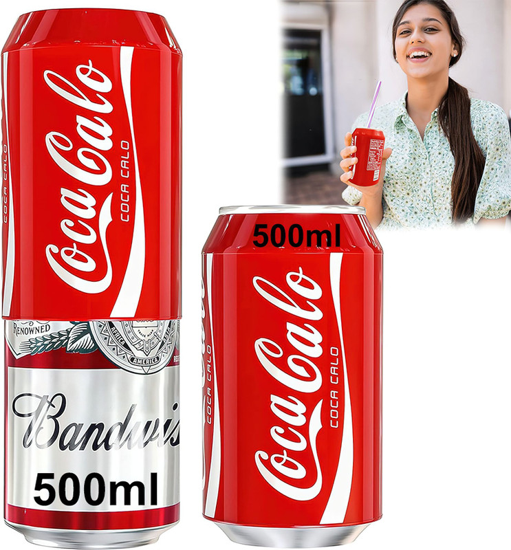 TAUDI Beer Can Cover 500ml - Bear Can Cover Silicone Sleeves for Hiding and Protecting(Red)