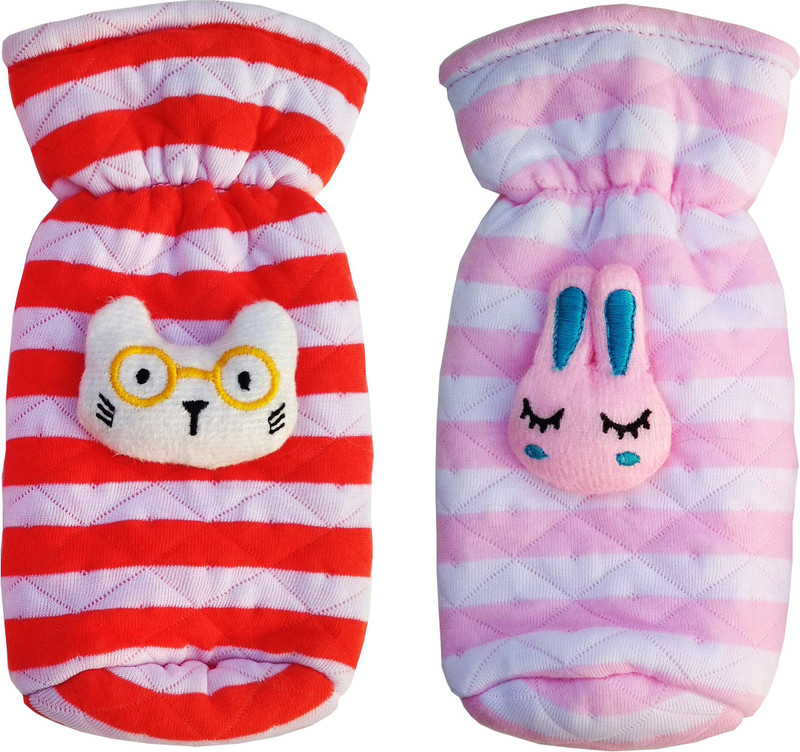 RADHOPARY BABY FEEDING BOTTLE COVERS IN QUILED FABRIC, 200-250 ML CAPACITY(RANI)