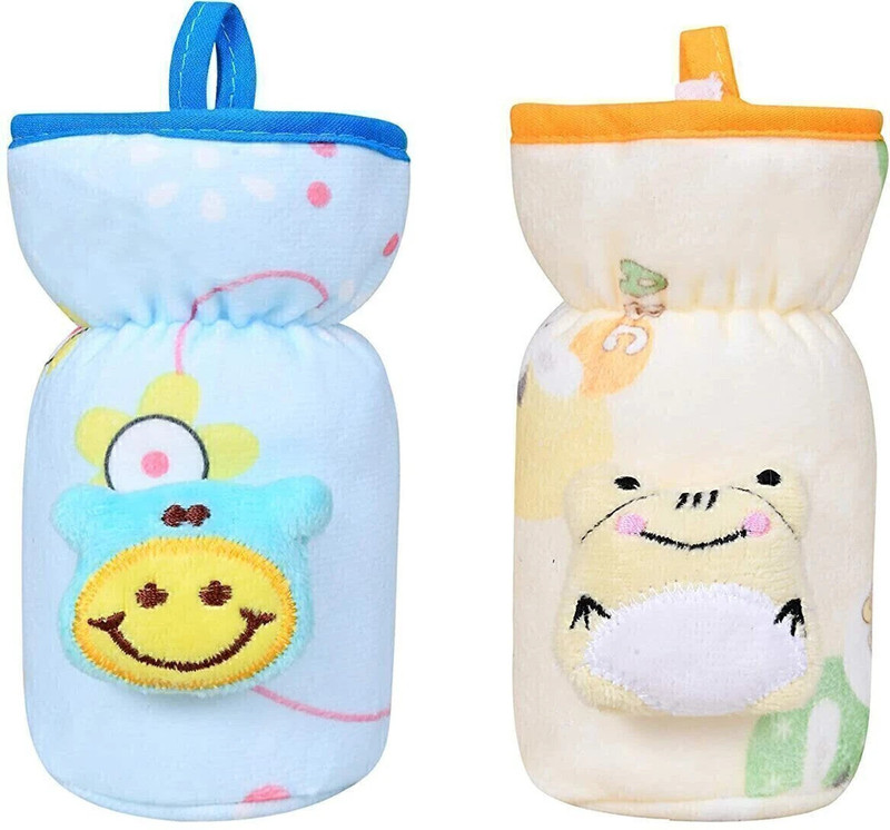 PRSTI Baby Feeding Bottle Cover with Easy to Hold Strap 120ml(Blue, Cream)
