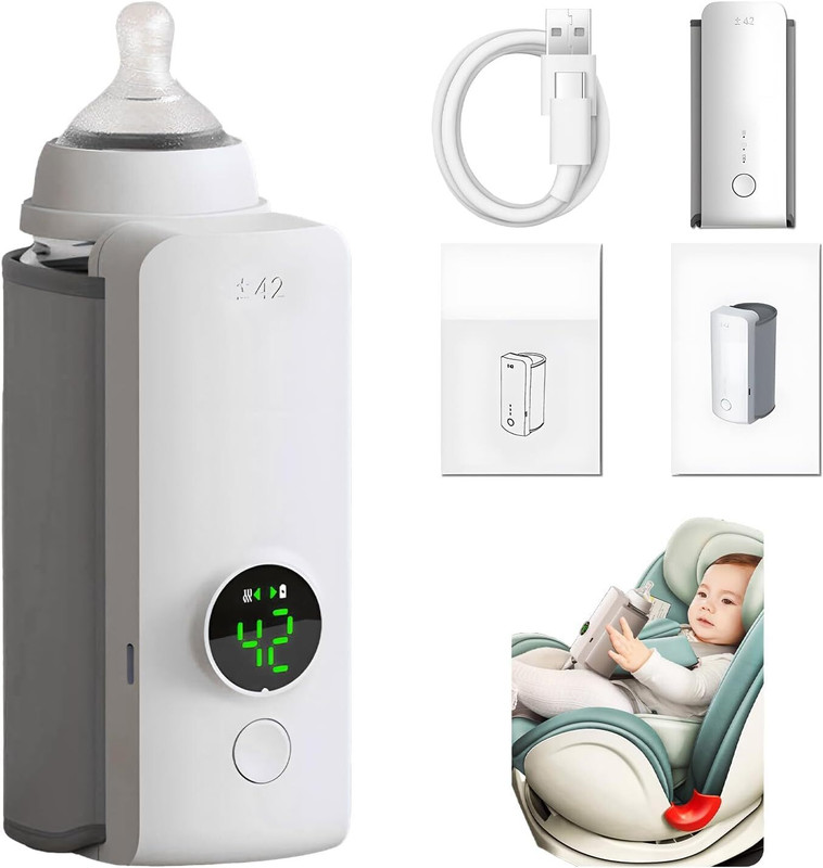 VVG TRADERS Portable Warmer Bottle,Travel-Friendly,Fast-Heating,Cordless And Rechargable(Multicolor)