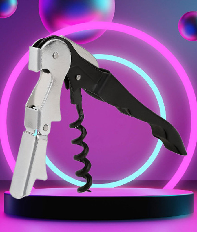 BZILO Premium 3in1 Wine Corkscrew with Knife and Bottle Opener, Wine Opener Steel_M26 Bottle Opener(Pack of 1)