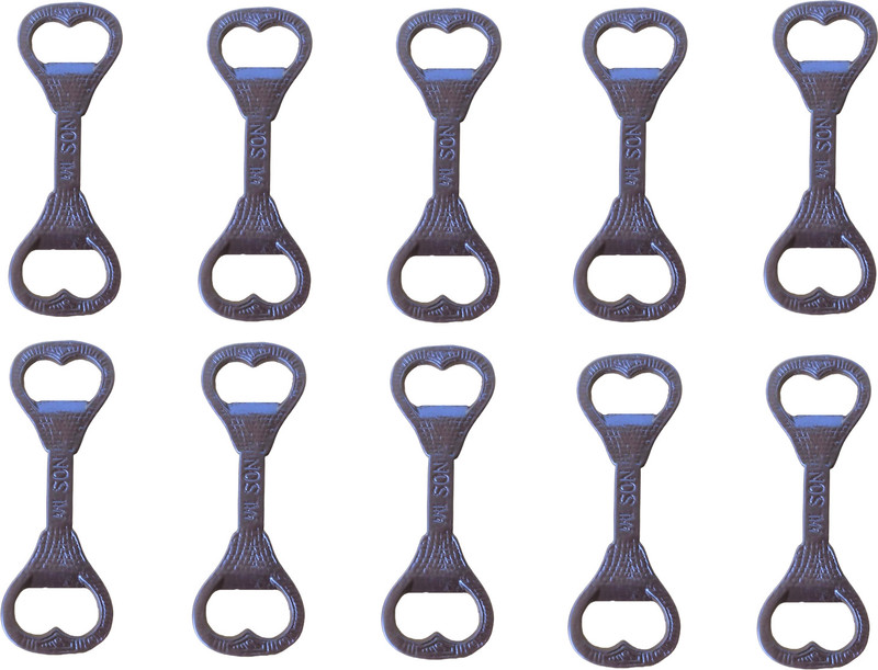 HOIVA (Pack of 10)Polished Metal Double-Side Bottle Opener for Home Use (4 inch) Bottle Opener