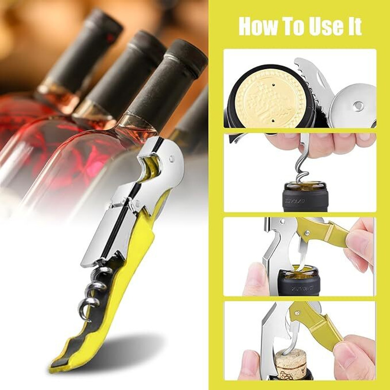 kulgeet Orange Crok Opener Multipurpose Bottle Opener Wine Orange Cork Opener, Bottle opener with knief Bottle Opener(Pack of 1)