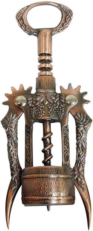 CherryBox Vintage Corkscrew Wine Bottle Opener | Retro Looks | Grape Vineyard Design - (19 cm) Bronze Colour Vintage Corkscrew Wine Bottle Opener | Retro Looks | Grape Vineyard Design - (19 cm) Bronze Colour Bottle Opener(Pack of 1)