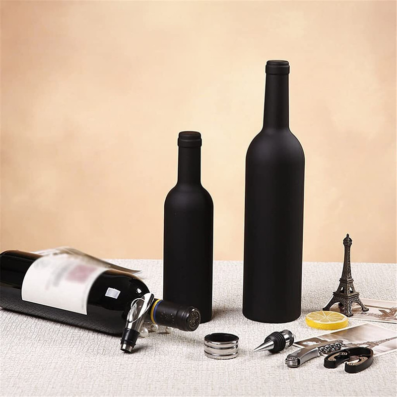 CREZORA Elegant Wine Gift Set – Bottle Shaped Case with Opener Tools Multipurpose Wine Tool Set – Corkscrew, Stopper & Pourer Kit Bottle Opener Set(Pack of 1)
