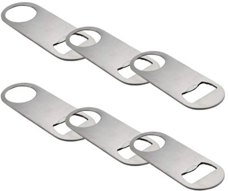 Dynore Stainless Steel Black Bottle/Beer/Soda Opener- Set of 6 Stainless Steel Black Bottle/Beer/Soda Opener- Set of 6 Bottle Opener Set(Pack of 6)
