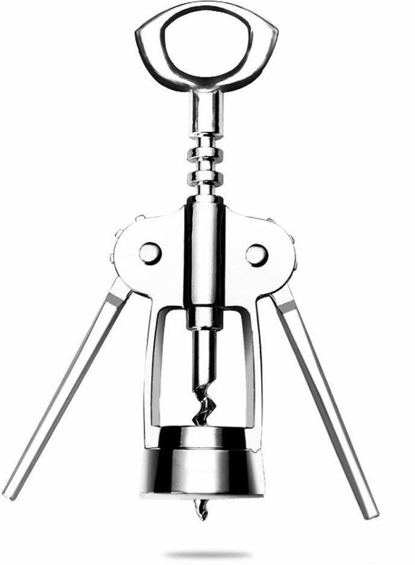CherryBox Premium & Stylish Opener Wine Bottle Corkscrew - Stainless Steel - Easy to Use (Color : Silver) Bottle Opener
