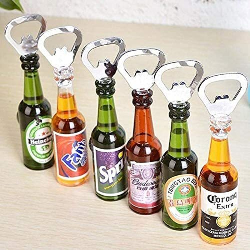 ZERIX OPNER-0080 Bottle Opener Fridge Magnet Beer Bottle Shape Bottle Opener Set(Pack of 2)