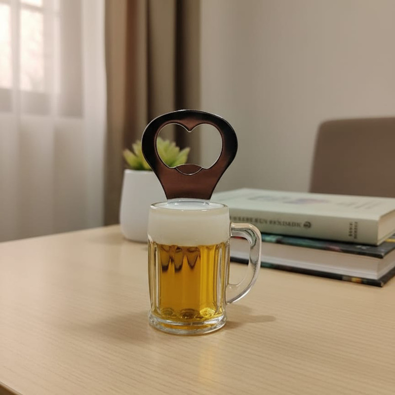 tulsisutra beer-mug-bottle-opener-TS117 Acrylic Beer Mug Bottle Opener, Magnetic Fridge Mount Bottle Opener(Pack of 1)