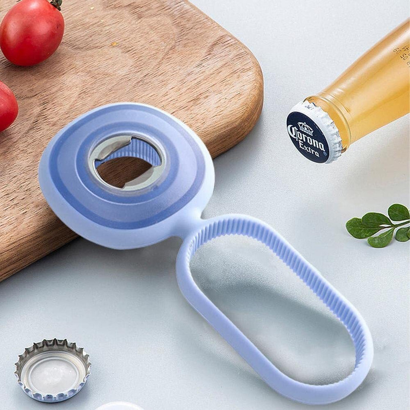 Baskety 4 in 1 Multi-Purpose Bottle Opener Can, Jar Lid & Cap Opener for Kitchen Use 4 in 1 Multi-Purpose Bottle Opener Can, Jar Lid & Cap Opener for Kitchen Use Bottle Opener(Pack of 1)