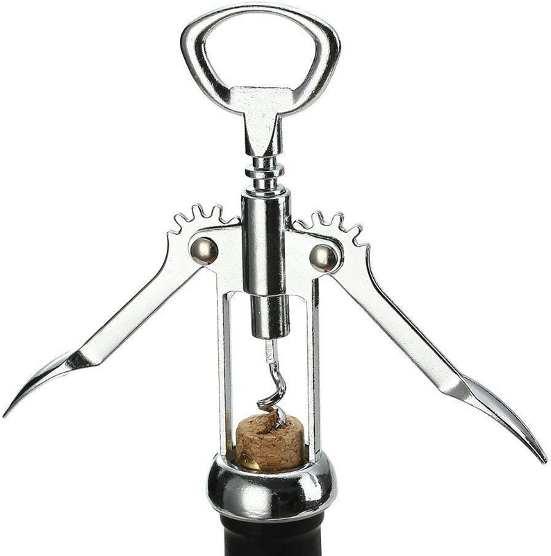 HNFABRIC Classic Stainless Steel Wing Corkscrew Opener Classic Stainless Steel Wing Corkscrew Opener Bottle Opener(Pack of 1)