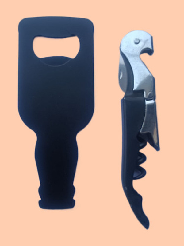BZILO Combo Stainless Steel Flat Blade Bottle Opener And Wine Opener M_14 Stainless Steel Stainless Steel Bottle Opener & Wine Opener M_14 Bottle Opener(Pack of 2)
