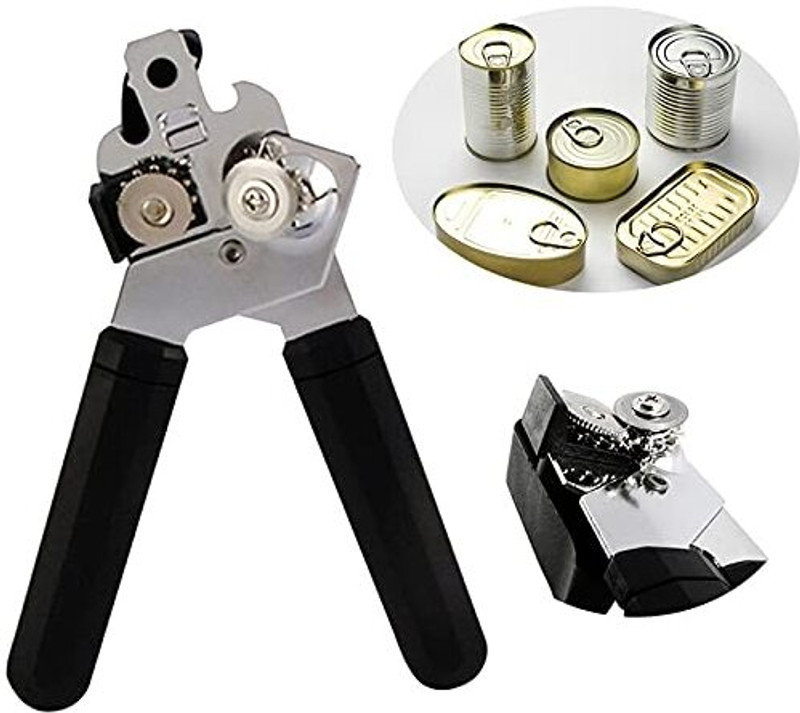 nunki trend Can Opener Tin Cutter Heavy Duty Stainless Steel Multipurpose Opener for Bottles Professional Heavy Duty, Ergonomic Smooth Edge Jar/Bottle/Tin Opener,MULTICOLOR Bottle Opener(Pack of 1)