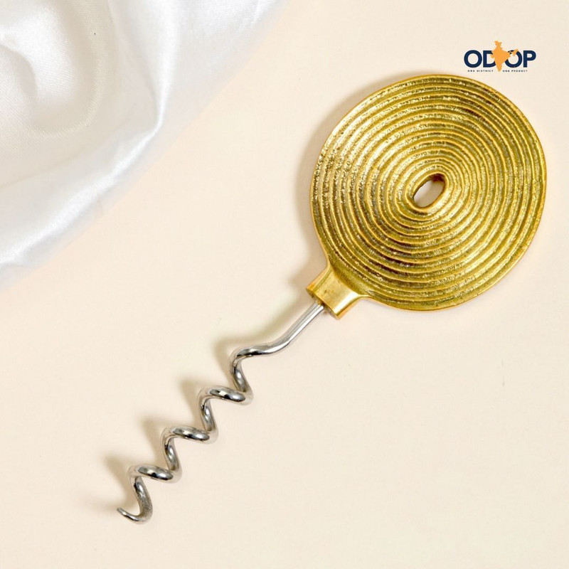 PRAVAAH PRA/23/HD015-16 Ekaantrik Brass Wine Bottle Opener Set