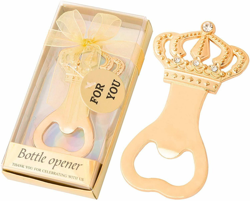 SYGA Crown Bottle Opener for Wedding Favors or Crown Gifts, Wedding Favors, Keepsake Decoration-Gold Bottle Opener(Pack of 1)