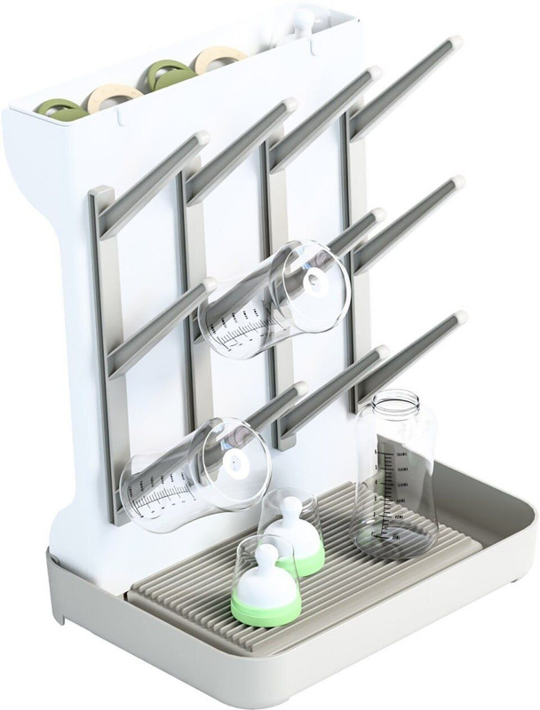 BROLLY & BEAR Plastic Bottle Rack(White, Grey, 12 Bottles)