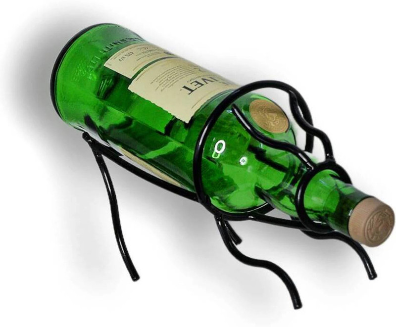 OM STORE Iron Wine Rack(Black, 1 Bottle)