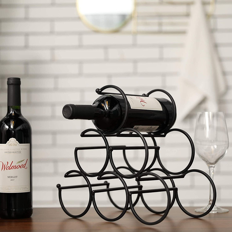 Indian Decor Steel Wine Rack(White, 12 Bottles)