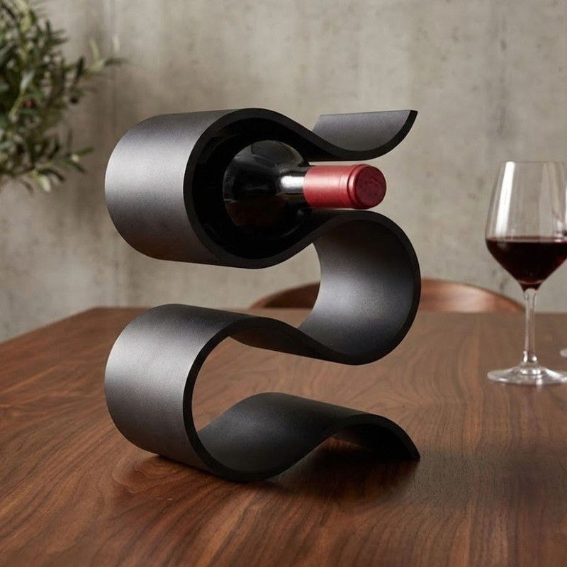 Buildxtreme Polypropylene Wine Rack(Black, 4 Bottles)