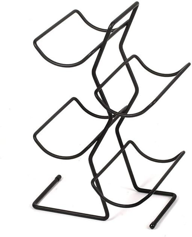 NZ ENTERPRISE Stainless Steel, Steel Bottle Rack(Black, 8 Bottles)