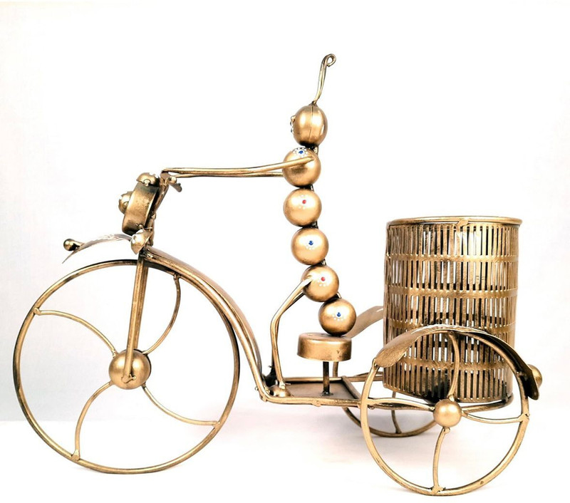 THE FURNITURE OPTION Iron Wine Rack(Gold, 1 Bottle)