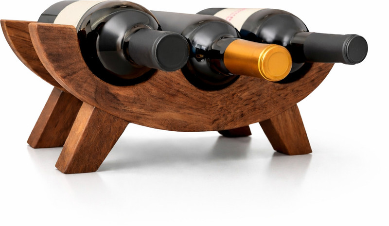 Lamonte Wooden Wine Rack(Brown, 2 Bottles)