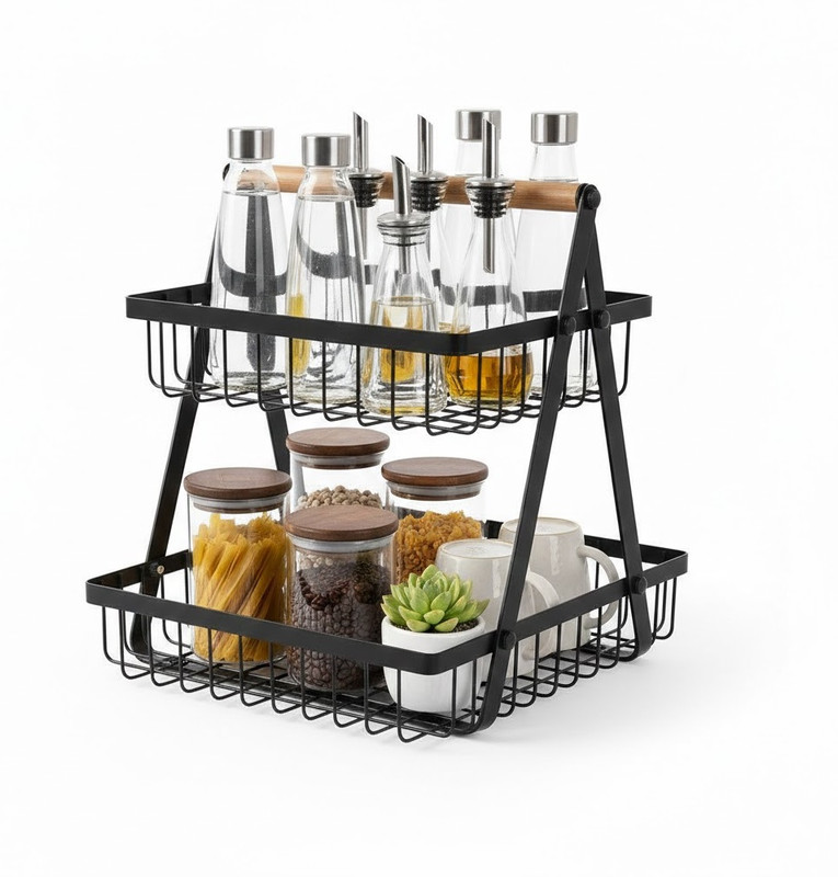 TGOPIT Iron, Wooden Bottle Rack(Black, 10 Bottles)