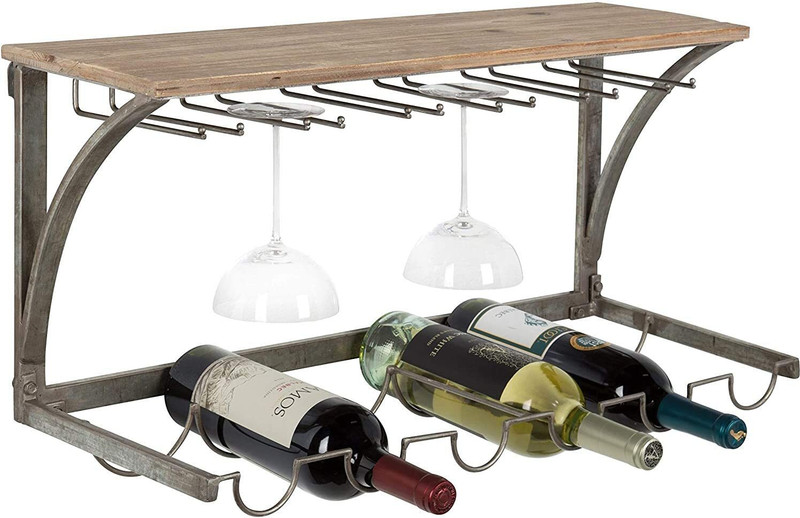 Infra Engineering Steel Wine Rack(Silver, 6 Bottles)
