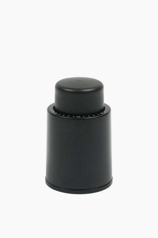 LUNEXAA 2PCS Vacuum Wine Stopper Date Dial Bottle Preserver Set Aluminium Bottle Stopper(Black)