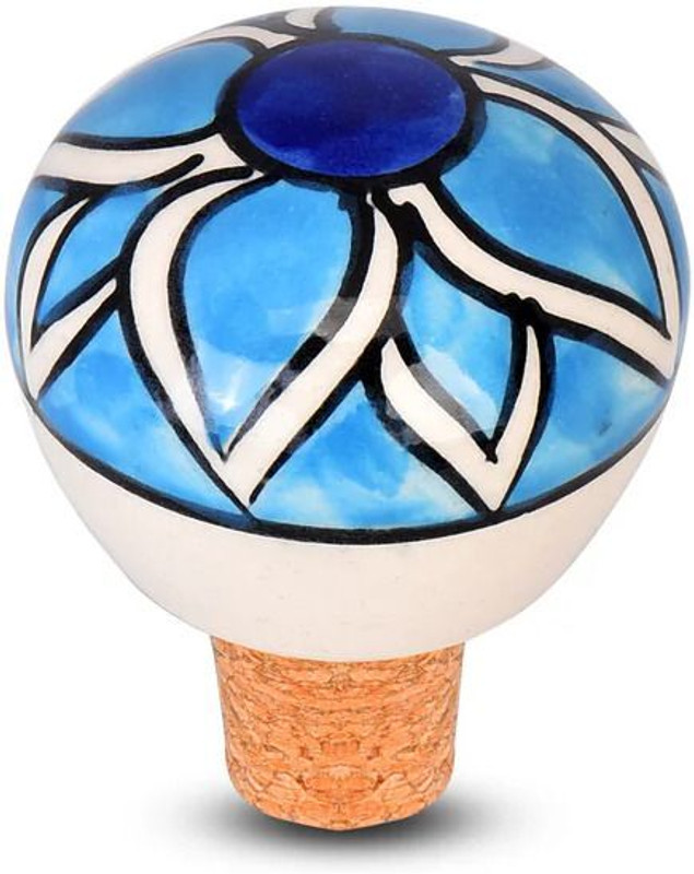 THE INDIAN AURA Ceramic Bottle Stopper(Blue)