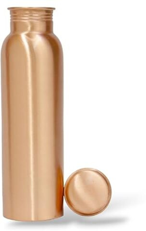 RAGHAV Pure Copper Water Bottle 1 Litre With Joint Free & Leak Proof Technology Copper Bottle Stopper(Brown)