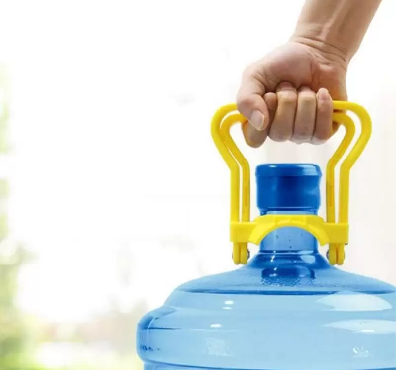 gracy Water Bottle Handle Lifter, 20L Water Can Handle Water Bottle Lifter EasyLifting Plastic Bottle Stopper(Yellow)