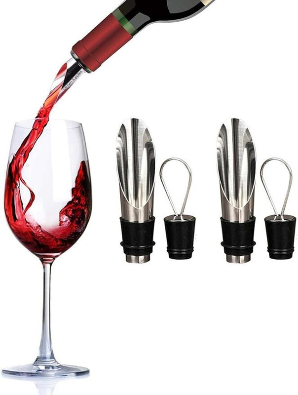 MeeTo Stainless Steel Bottle Pourer, Stopper for Liquor, Wine Steel, Plastic Bottle Stopper(Steel)