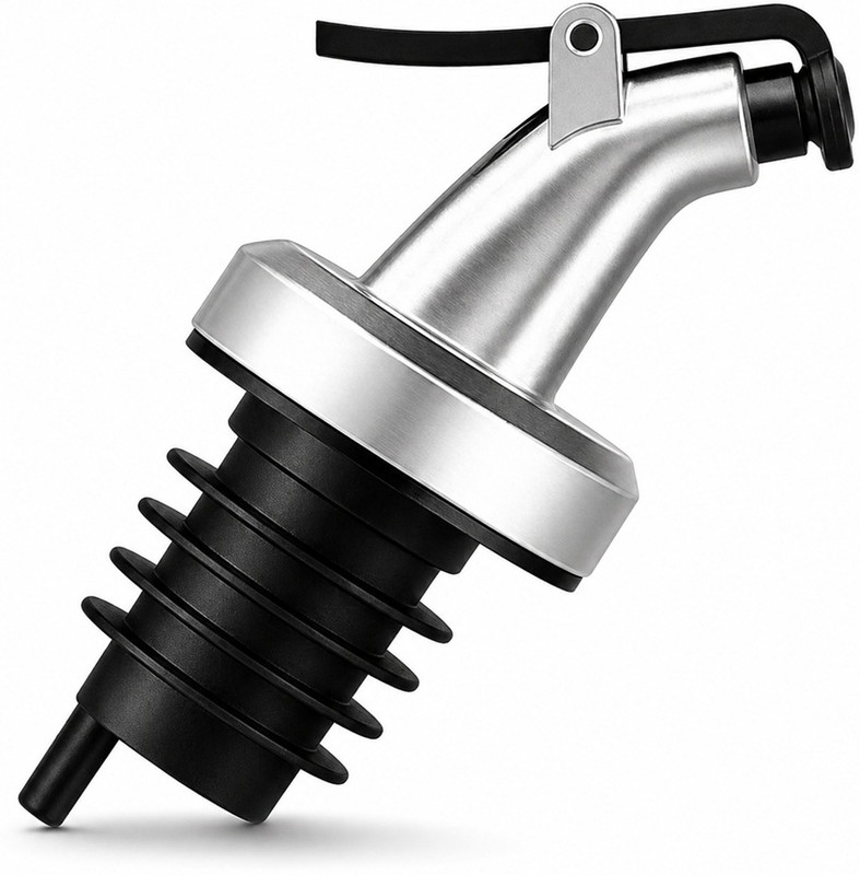 RUTPI VARIABLES Smooth Controlled Pour No Spill & Mess Free Stainless Steel, Steel Bottle Stopper(Silver)