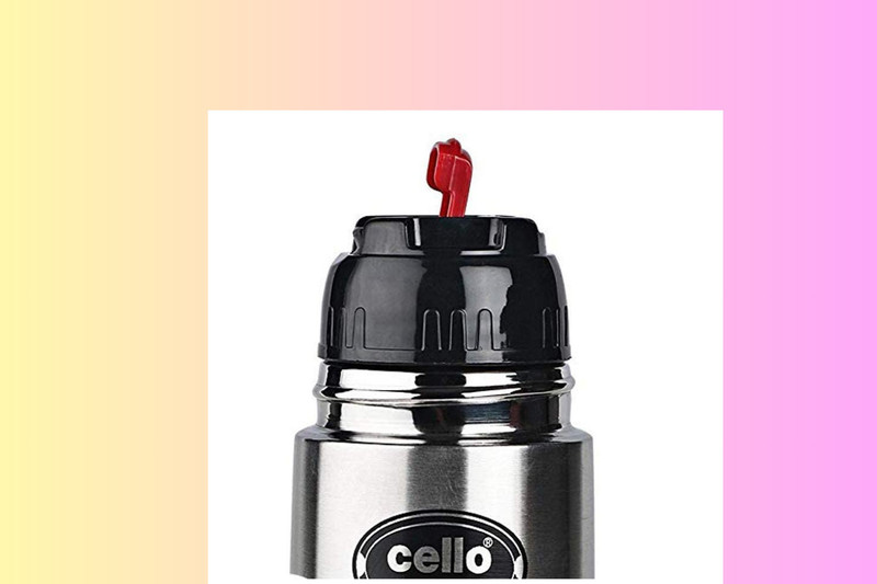 DIAMOND STEEL Replacement Lid for Cello Thermosteel Bottle |Vacuum Flask Lid for Cello 350ml Plastic Bottle Stopper(Black)