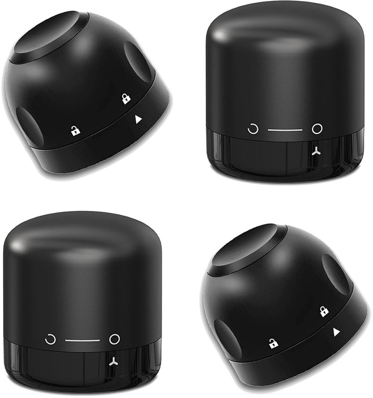CLVMART Reusable Silicone Plastic Sealed Bottle Champagne Stopper Silicone Bottle Stopper(Black)