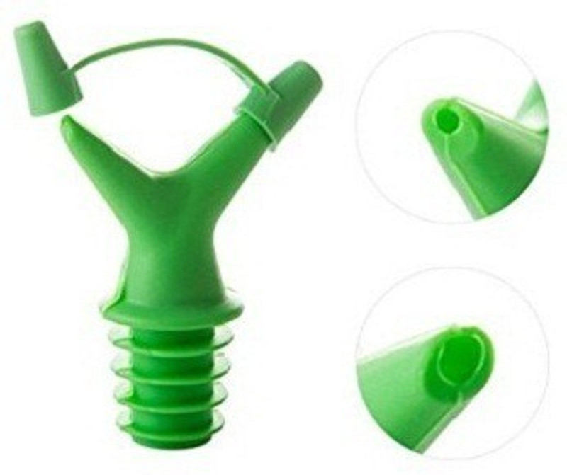 SYGA 2 Pcs Double Bottle Mouth Stopper Soy Sauce Wine Nozzle Liquid Guiding Device Random Color Silicone Bottle Stopper(Multicolor)