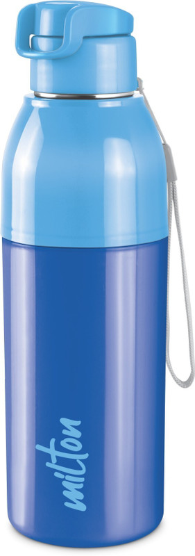 MILTON Convey 600 Insulated Inner Steel Water Bottle, 520 ml, Cyan 500 ml Plastic Bottle(Pack of 1, Blue)