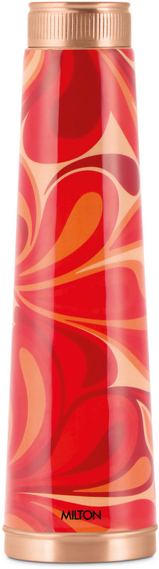 MILTON Copper Delight Design Water Bottle, 915 ml, Abstract 915 ml Copper Bottle(Pack of 1, Red)