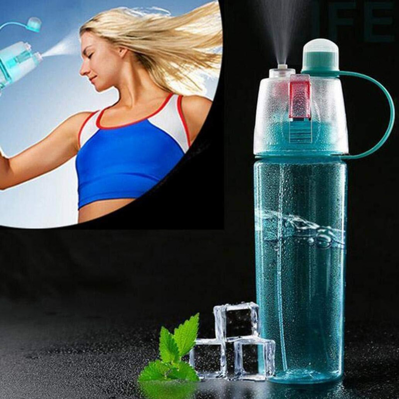 Baboies Plastic Mist Spray Water Bottle for Sports Outdoor Cycling 600 ml Bottle 600 ml Plastic Spray Bottle(Pack of 1, Multicolor)