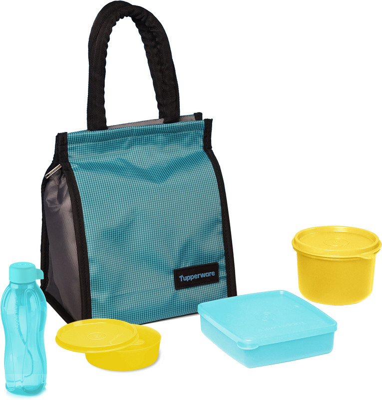 TUPPERWARE MIDDAY MUNCH 4 Containers Plastic Office Lunch Box(250 ml)