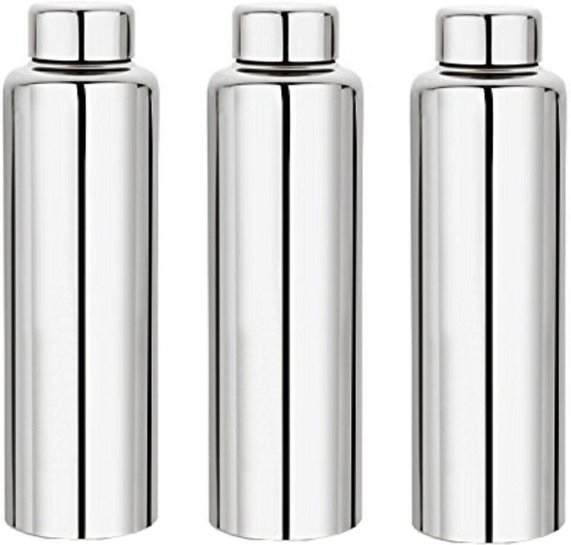 Plus Shine S 3000 ml Steel Bottle(Pack of 3, Silver)