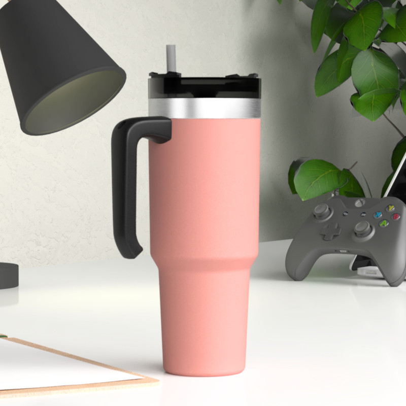 Castleite AquaRush Orchid Haze Vacuum Insulated Travel Coffee Mug, Hot & Cold 900 ml Steel Sipper(Pack of 1, Pink)