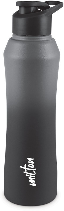 MILTON Comet 1000ml ISI Certified Stainless Steel Water Bottle, Leakproof, Black & Grey 1000 ml Steel Bottle(Pack of 1, Black, Grey)