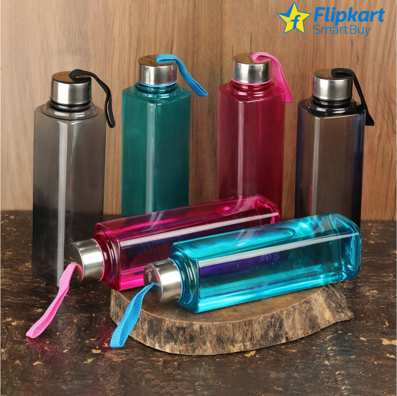 Flipkart SmartBuy Premium Water Fridge Bottles Set Of 6 998 ml Bottle 998 ml Plastic Bottle(Pack of 6, Multicolor)