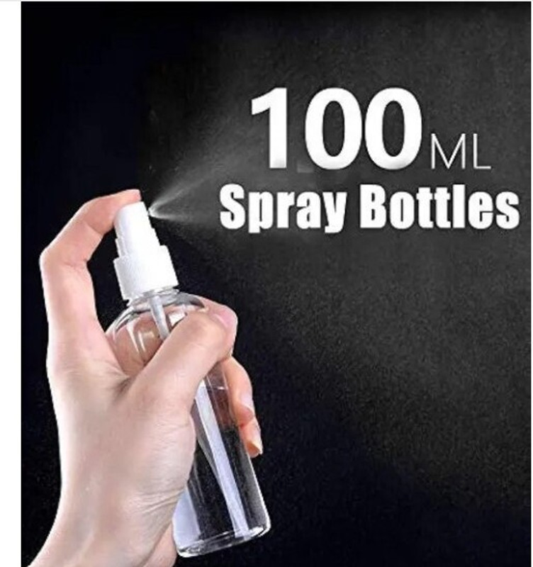 EverGlam SPRAY BOTTLE PACK OF 1PC 100ml 100 ml PET Spray Bottle(Pack of 1, Clear)