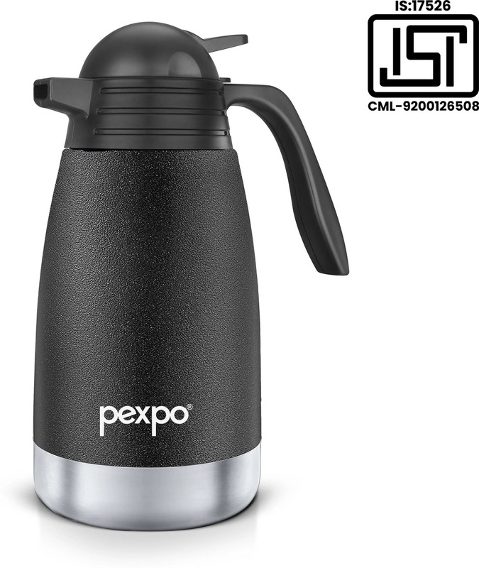 pexpo 1500 ml Steel Flask(Pack of 1, Black)