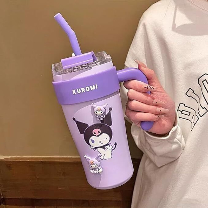 kuromi BOTTLE 860 ml Stainless Steel Bottle(Pack of 1, Purple)